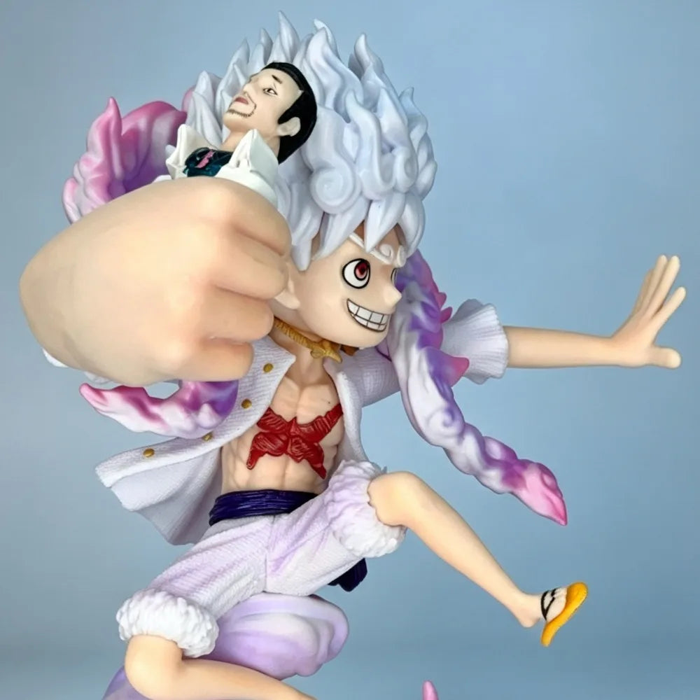 17cm/6.69in Anime One Piece Figure Clench Fist Nika Luffy Action Figures Pvc Statue Desktop Collection Model Toys Gift