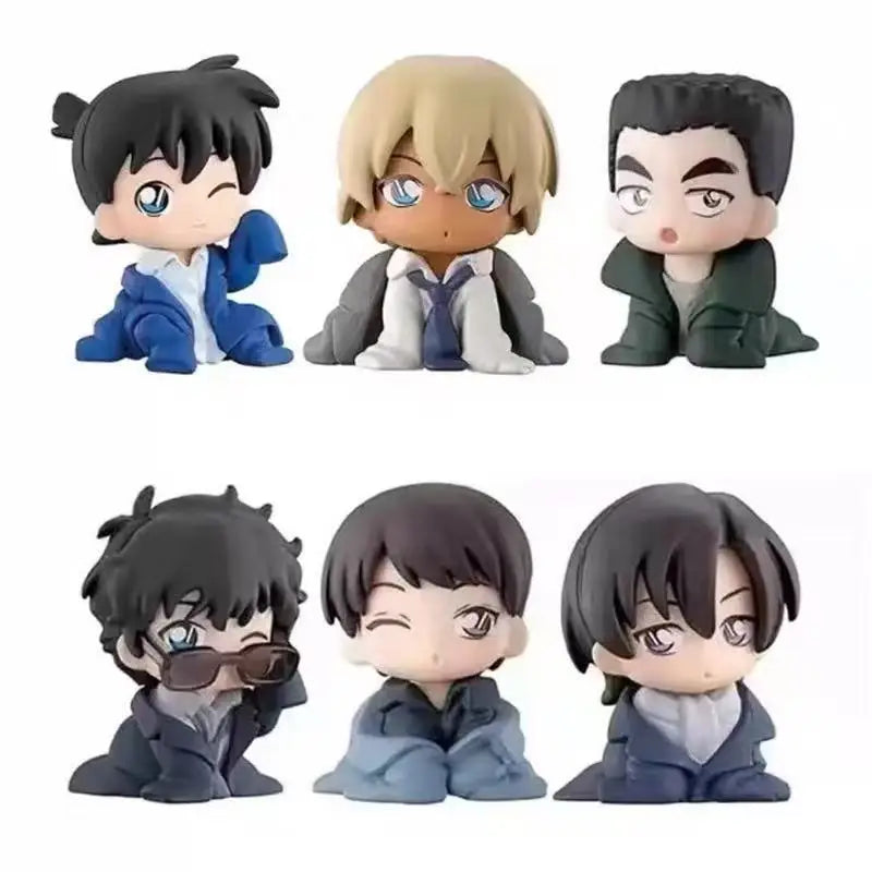 Detective Conan Sitting Pose Series Gashapon Shuichi Akai Subaru Okiya Ran Mouri Action Figure Model Toy