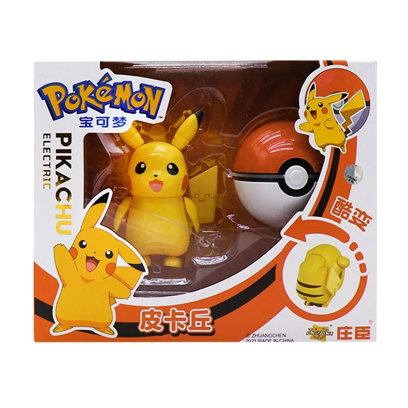 Deform Pokemon Pokeball Greninja Lucario Ball Action Figure Toy Set Mew Pikachu Dragonite Snorlax Venusaur Blastoise Elf Monster