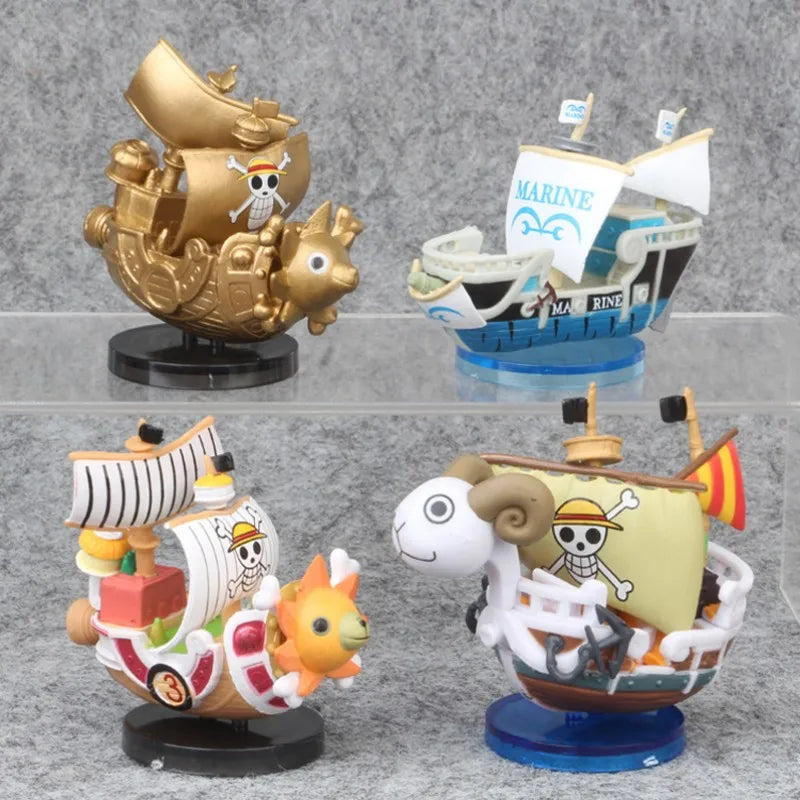 Figure Luffy THOUSAND SUNNY Going Merry Assembling Boat Model Pirate Ship Decor Boys Toys Kids Birthday Gift
