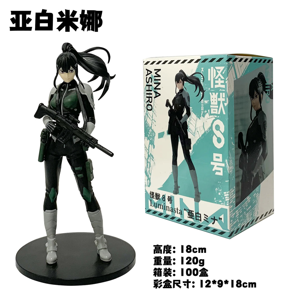 Anime Luminasta KAIJU NUMBER EIGHT Kaiju No. 8 Kafka Hibino Reno Mina Anime Action Figures Toys For Boys Girls Gift Model 21cm
