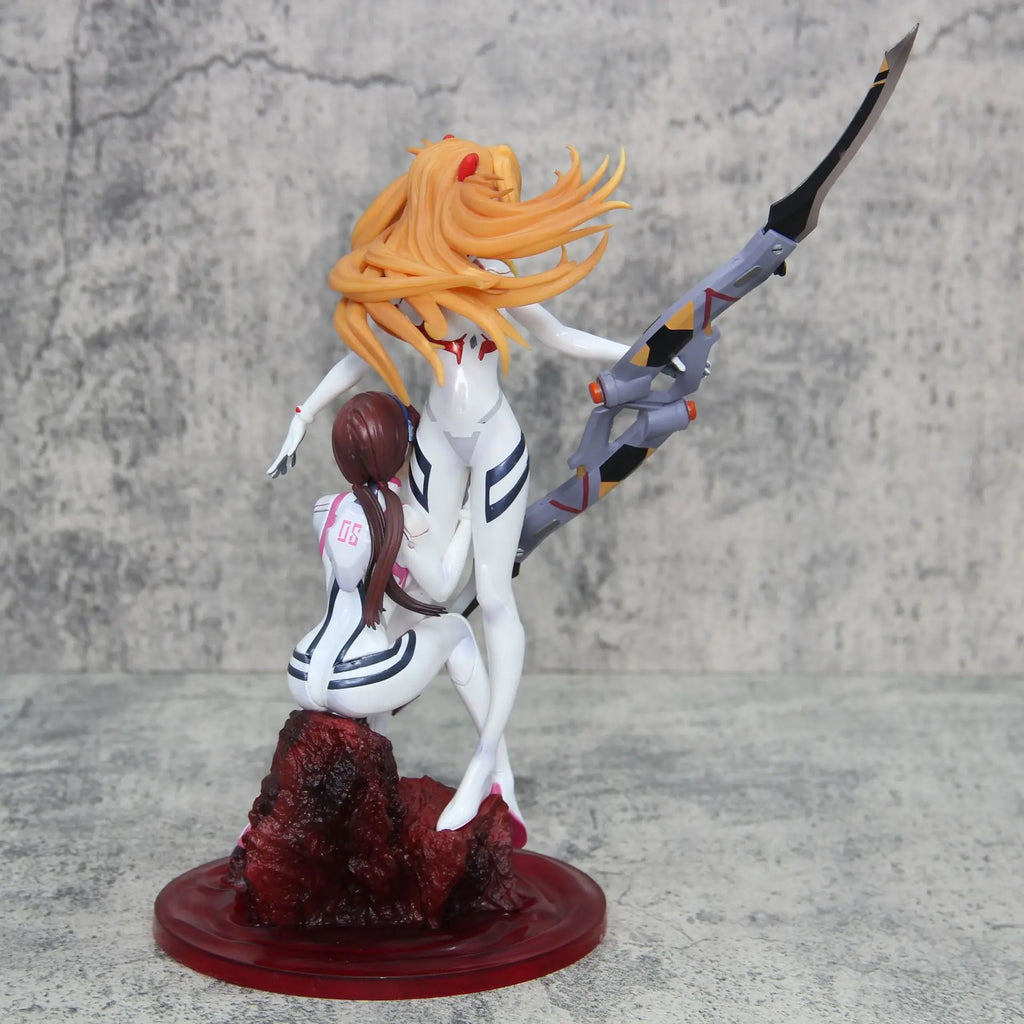 Eva 27cm Asuka Mari Makinami Action Figures Garage Kit Anime Bishoujo Model Double Character Peripheral Toy Statue Ornament Gift