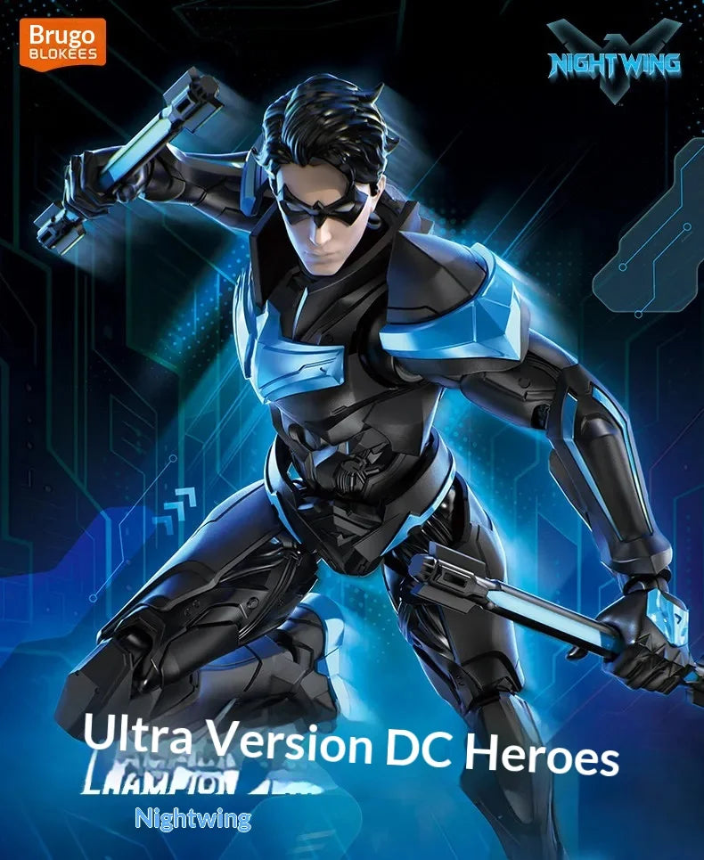 Blokees Dc Universe Champion Class Building Model Kit Superman Harley Quinn Nightwing Batman Beyond Diy Collectible Action Figur