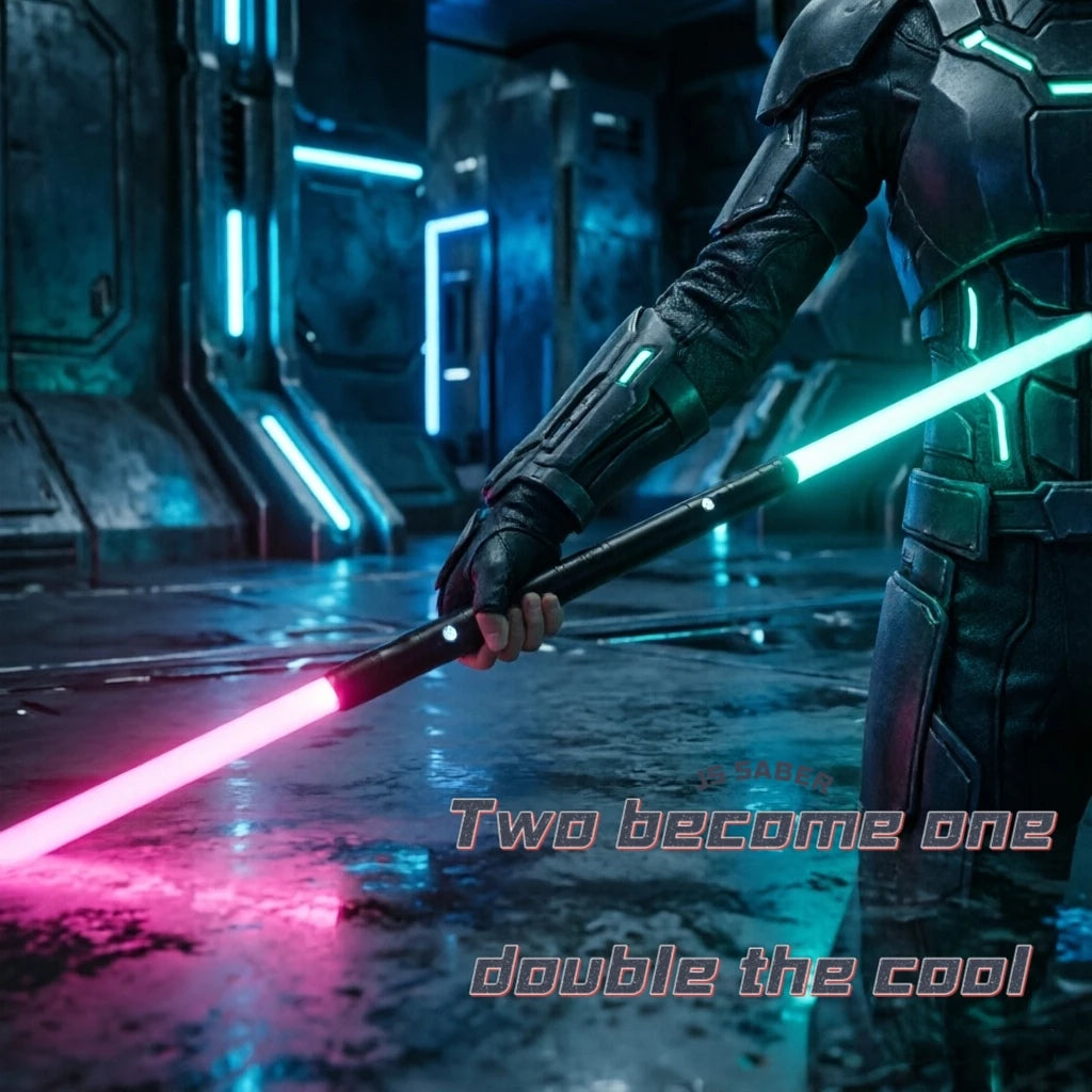 JS Metal Hilt Lightsaber, Splicable Somatosensory Duel Glowing Toy, Full Length 90cm, Holiday Gift