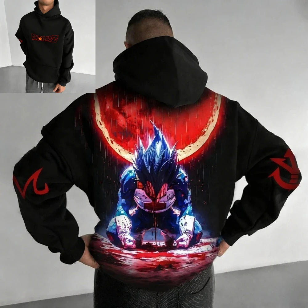 2026 DRAGON BALL Men's Hoodie Sweatshirt Vegeta Japanese Anime Spring Autumn/Winter Boys Trend Long-sleeved Parent-child Outfit