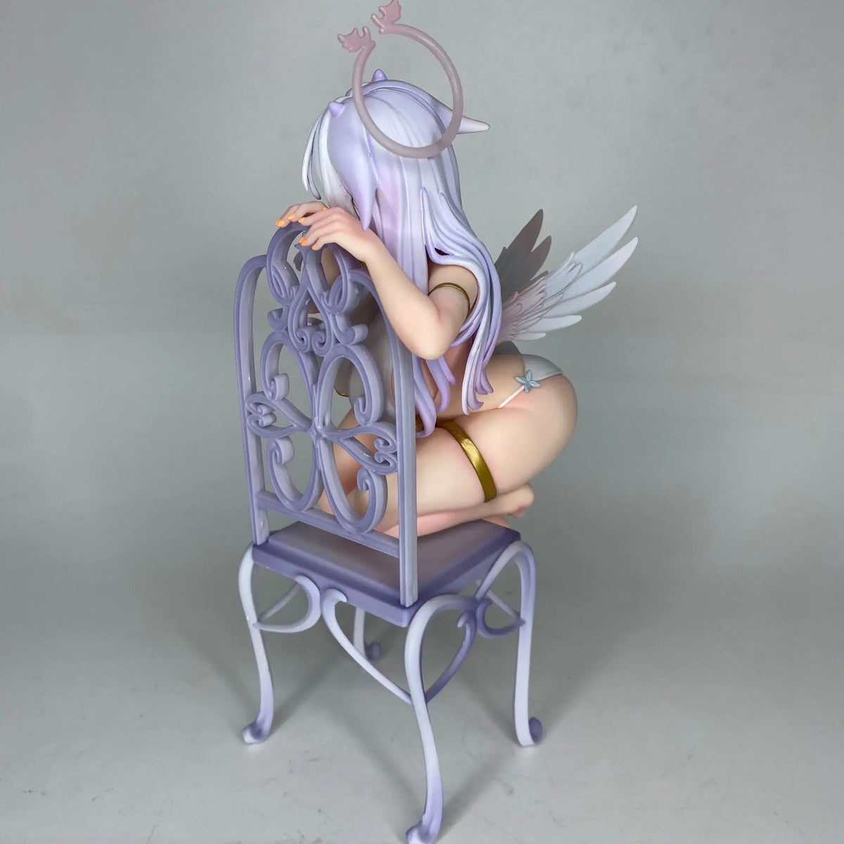 27cm Pure White Angel Chan Anime Figure Desktop Ornament Collectible Gift for Fans
