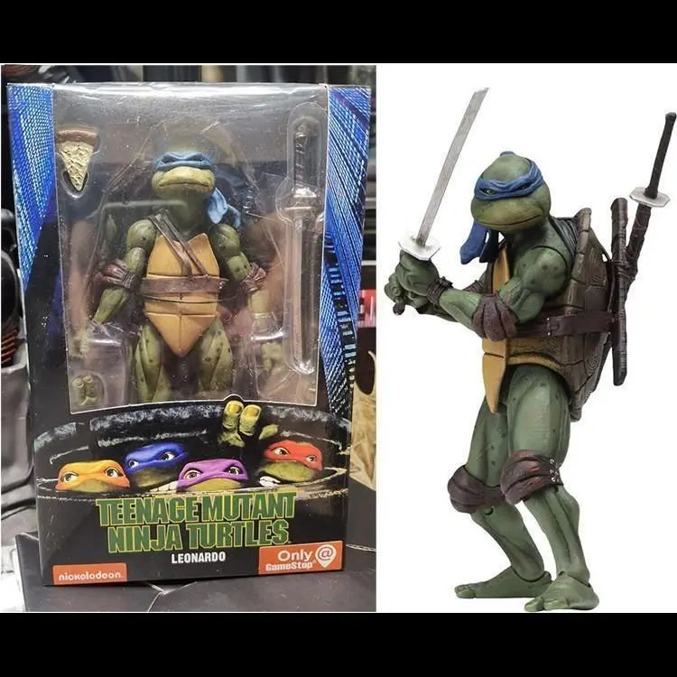 Neca Ninja Turtles 1990 Movie Version Limited Edition 7 Inch Posable Action Figure Collectible Model Toy Gift Anime Figure Model