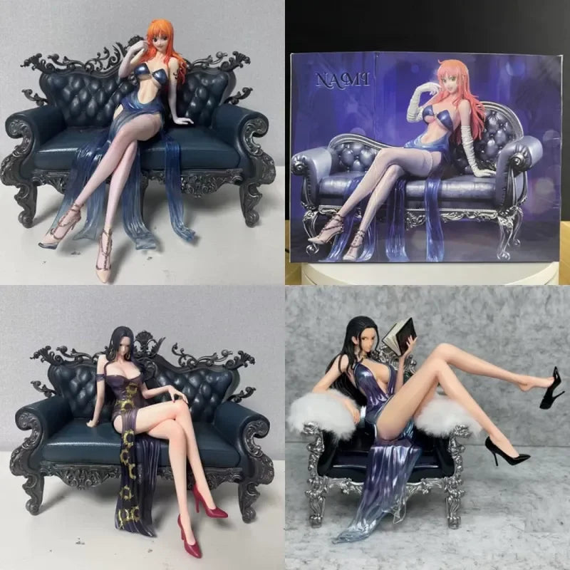 Montemar One Piece Anime Figure Nami Robin GK Thug Series Sexy PVC Action Figurine Sofa Statue In Stock Gift For Anime Fans