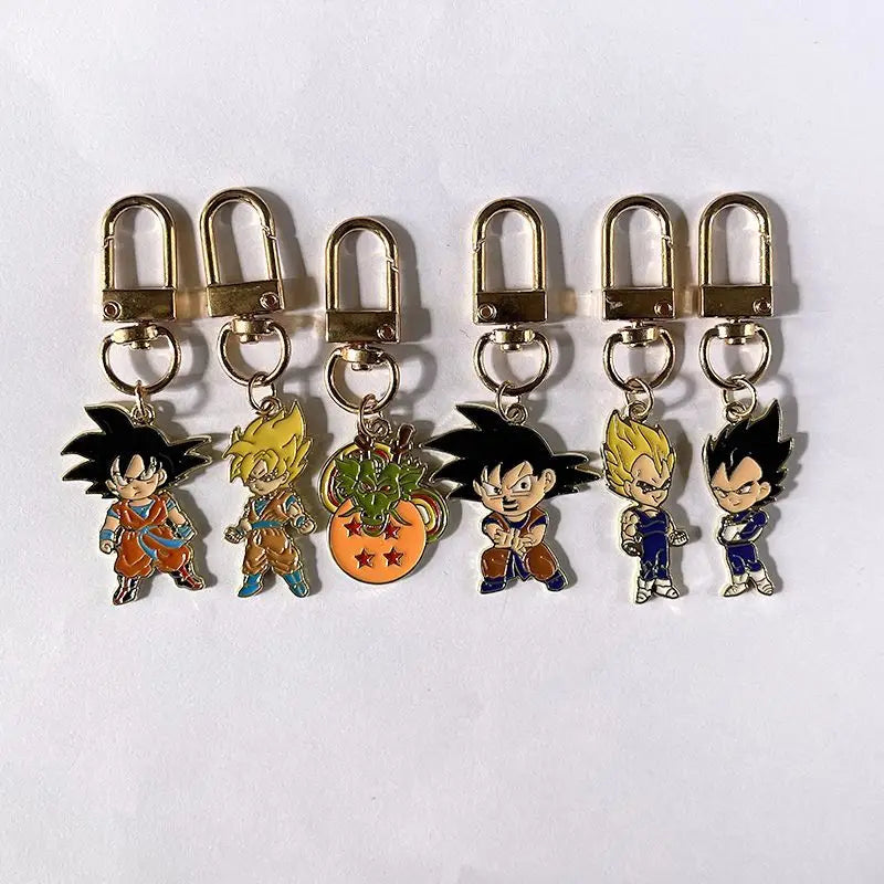 Dragon Ball cartoon cute anime character pendant keychain Dragon Ball charm backpack zipper pull anti-lost small gift for boys