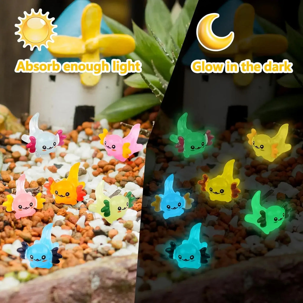 10Pcs Miniature Salamander Figurines Tiny Animal Ornaments for Fairy Garden Plant Pot Fish Tank Decor Mini Landscape Accessories