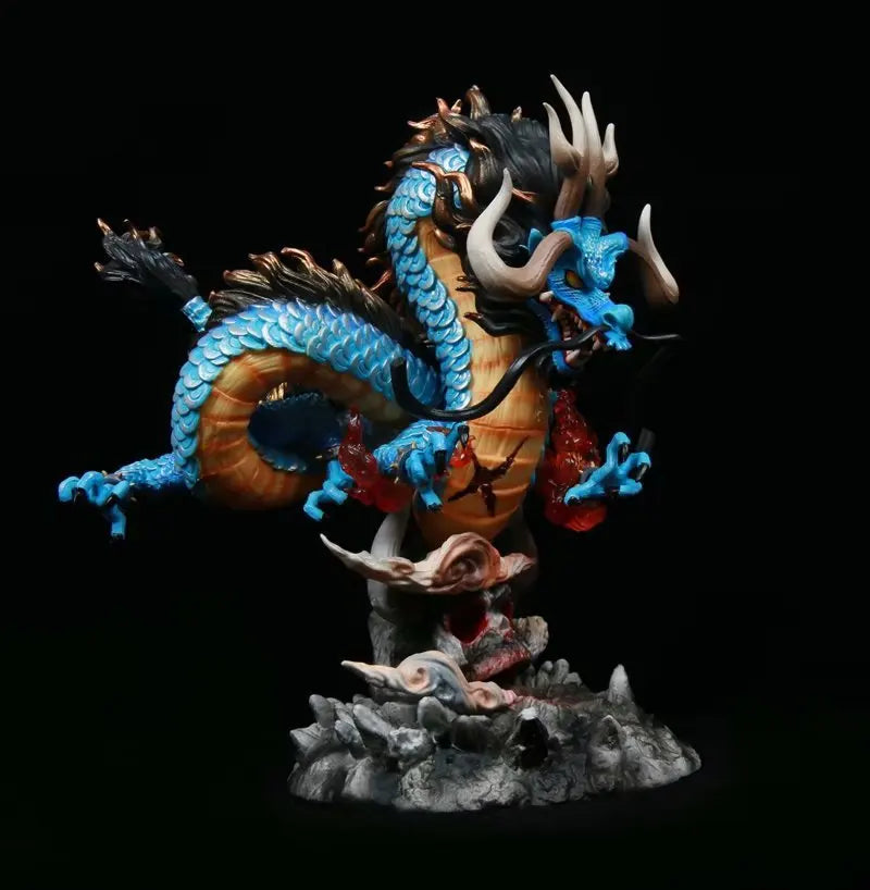 Anime 22cm One Piece Anime Figure Gk Kaido Dragon Form Four Emperors With Lamp Pvc Action Figure Model Dolls Antistress Toy Gift
