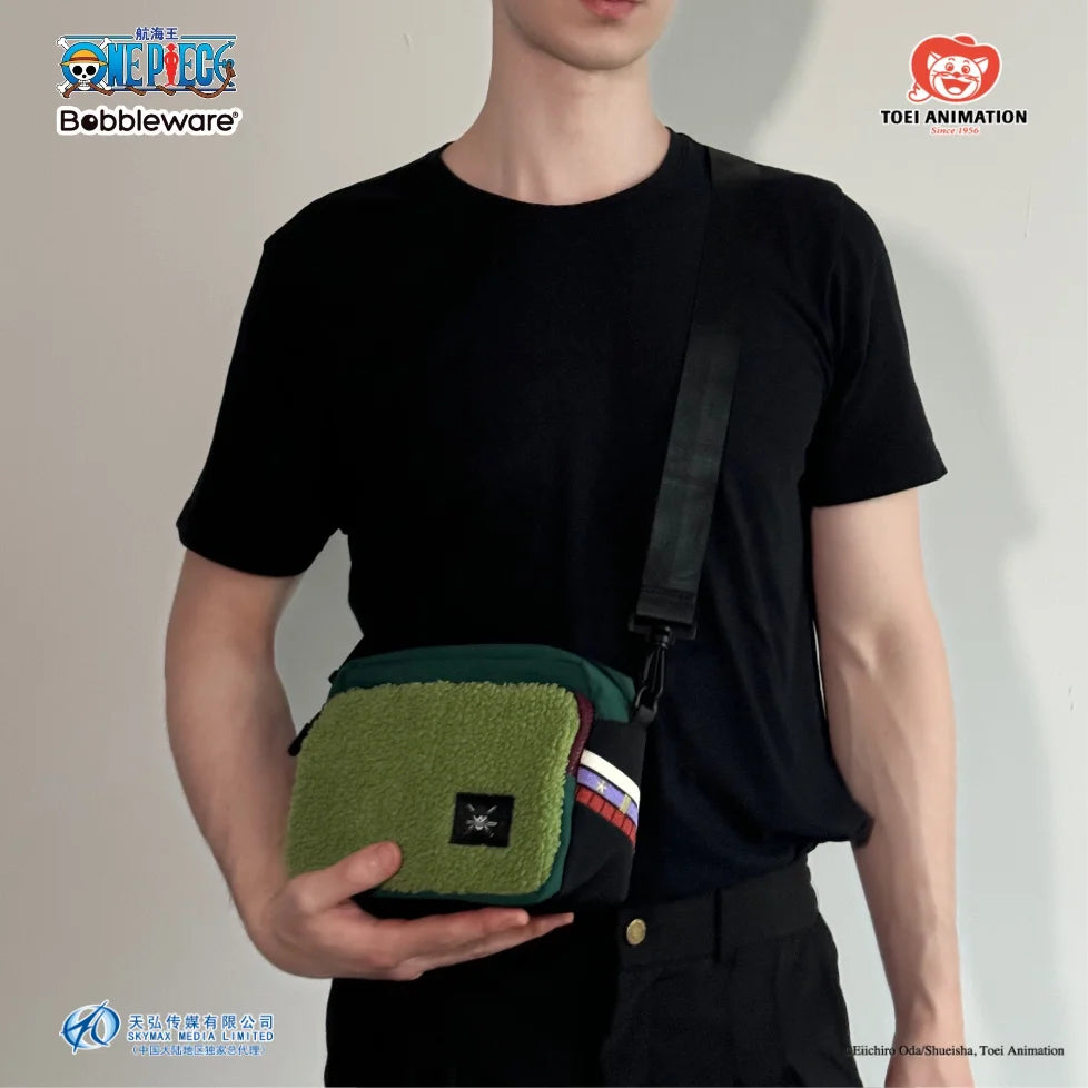 Official One Piece Anime Shoulder Bag Luffy Zoro Chopper Crossbody Bag Waterproof Layer Travel Storage Bag Fans Collection Gift.