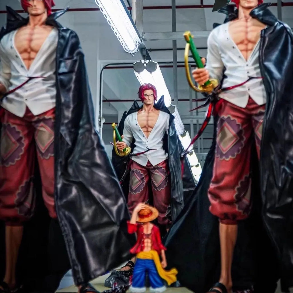 Anime Jt Statue 70cm One Piece Red Hair Shanks Four Emperors Large Gk Model Action Figures Pvc Toys Collectibles Ornaments Gifts