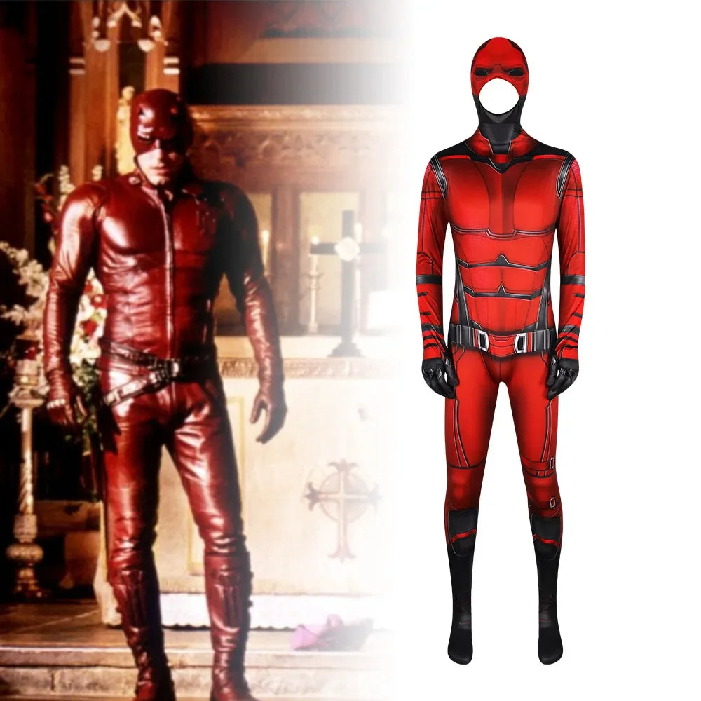 Anime Daredevil Costume Cosplay Spandex Halloween Costume Daredevil Superhero Zentai Suits Men Outfits Bodysuit