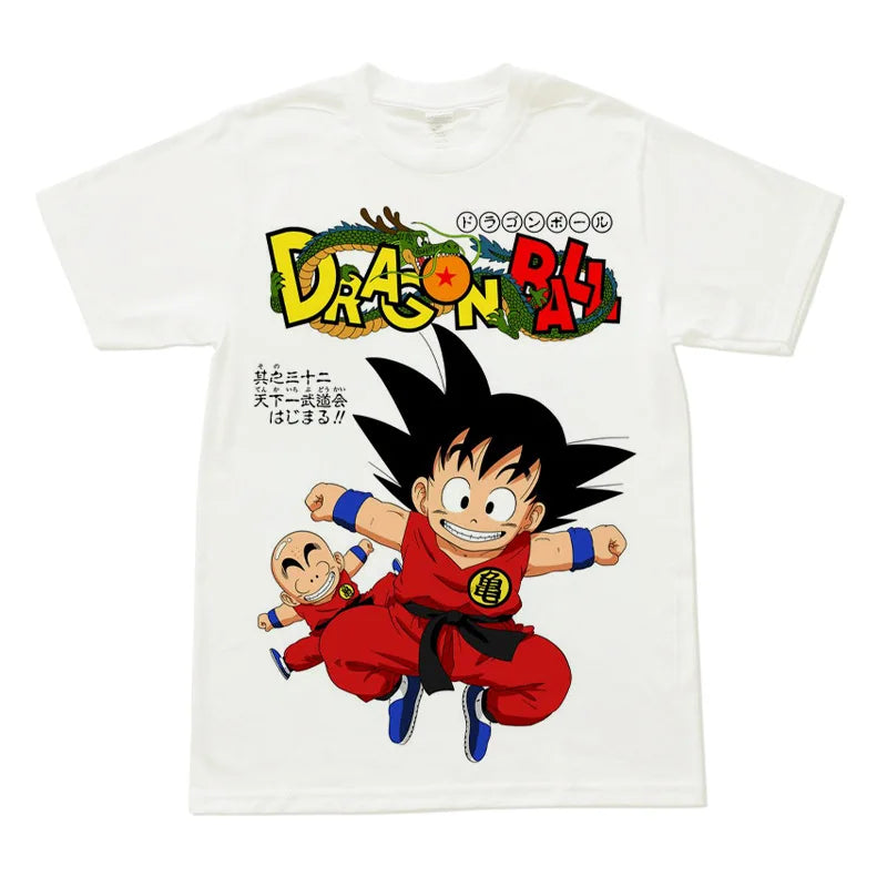 Dragon Ball Anime Harajuku Print T Shirt Figure Son Goku Cosplay T Shirt Hip Hop  Streetwear Men Clothing Tee Tops