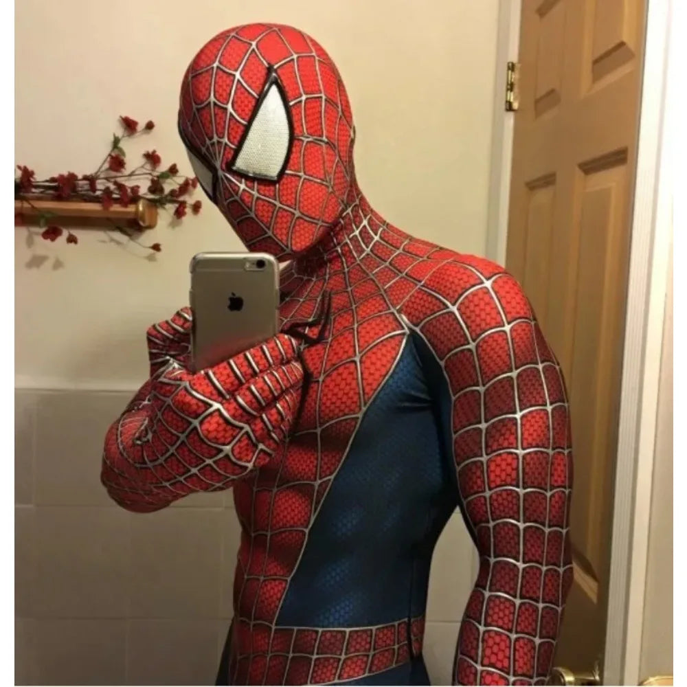 Halloween Role‑Play Bodysuit Hero Inspired Full Jumpsuit Stretchy Cosplay Outfit For Party Performance
