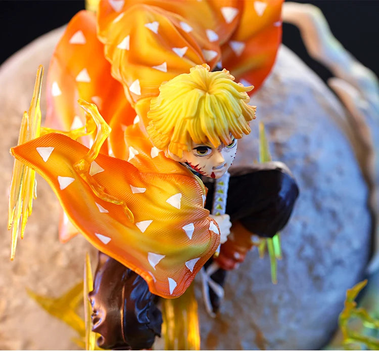 In Stock 51cm Demon Slayer Agatsuma Zenitsu And Kochou Shinobu Gk Anime Figure Statue Desktop Decoration Collection Model Gifts