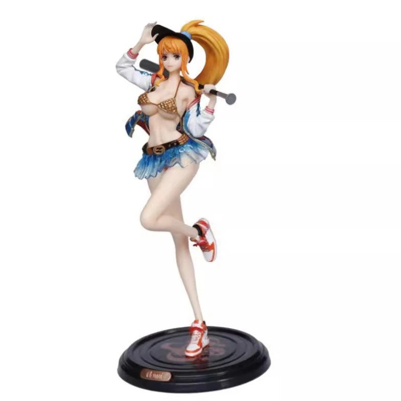 Nami Anime Figure Baseball Nami Figurine Pvc Statue Model Dolls Collectible Room Ornament Children Toys Gifts Cesktop Decor
