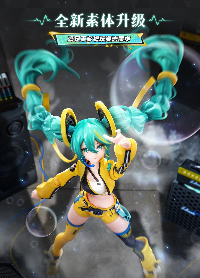 Blokees Hatsune Miku Action Figure DIY Joint Mobility Anime Assembly Figurine Toy Cartoon Doll Collection Figures Christmas Gift