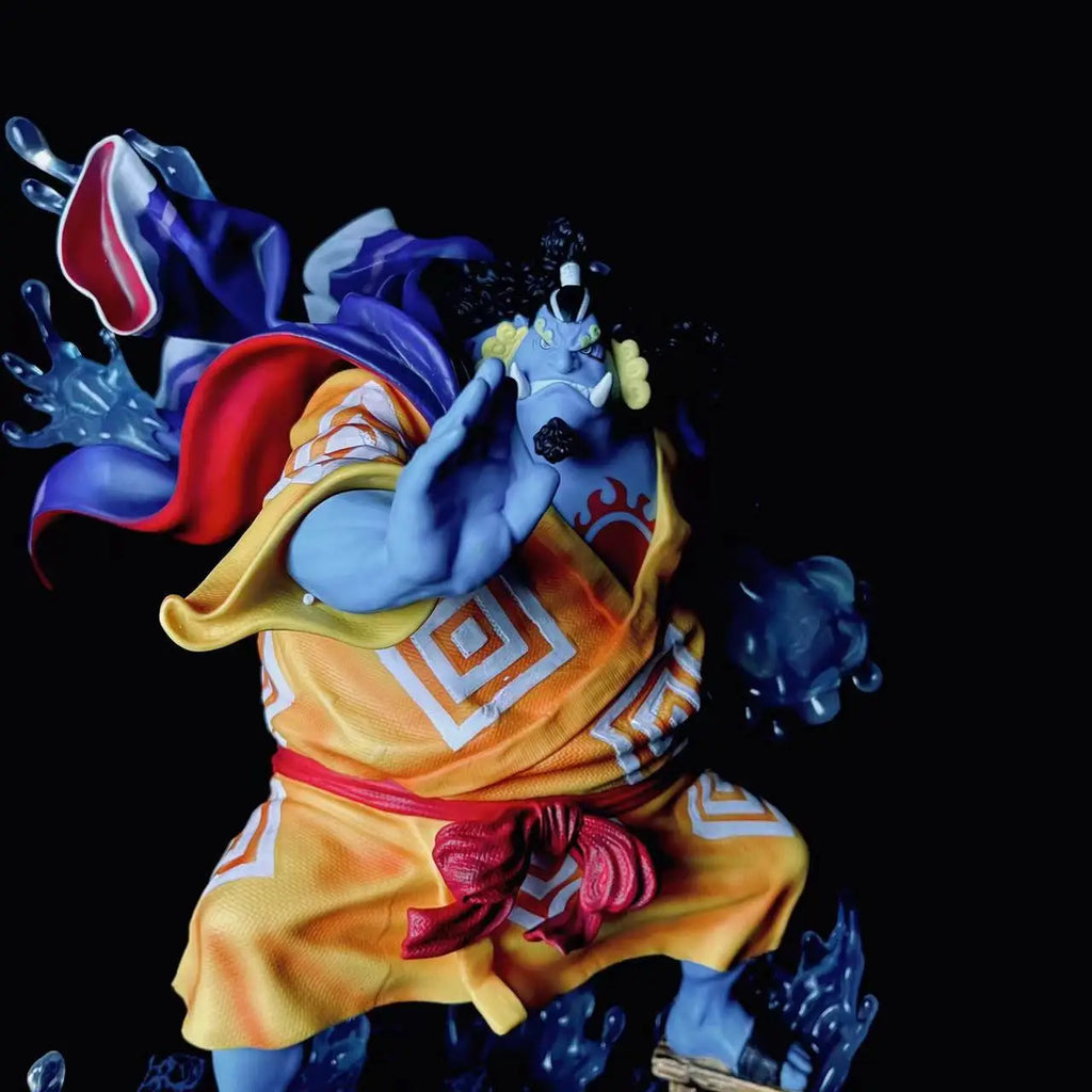 Anime Action Figure Statue Model Collection Desktop Decoration 31cm One Piece Jinbe Attack Posture