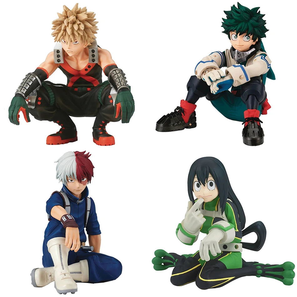 Hot My Hero Academia Bakugou Katsuki Midoriya Izuku Todoroki Shouto Toga Himiko Anime Figure PVC Collectible Model Toys Kid Gift