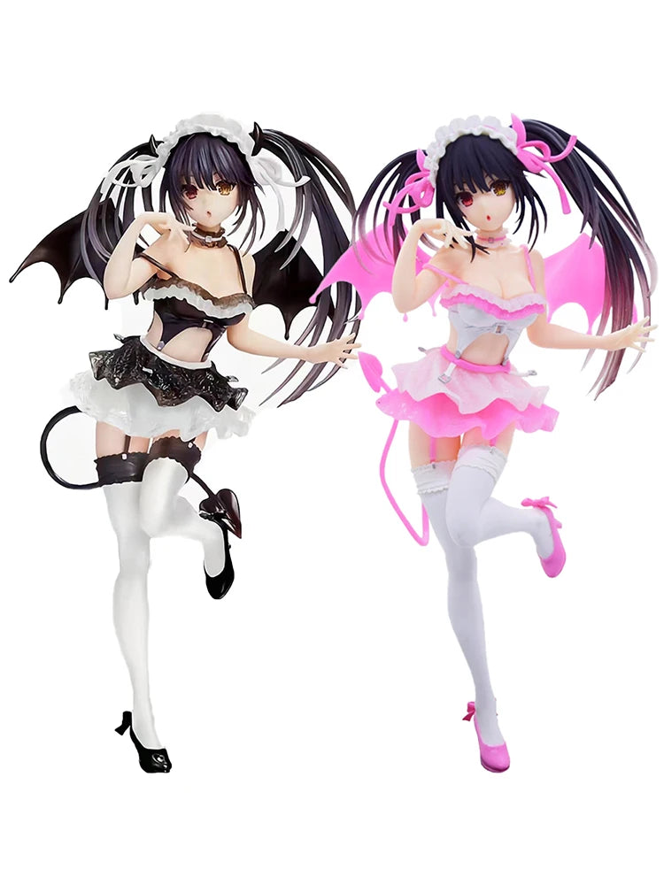 Anime Tokisaki Kurumi Figure Tokisaki Kurumi Action Figures PVC Model Cute Girl Toys Pink Devil Tokisaki Kurumi Figurine 20cm