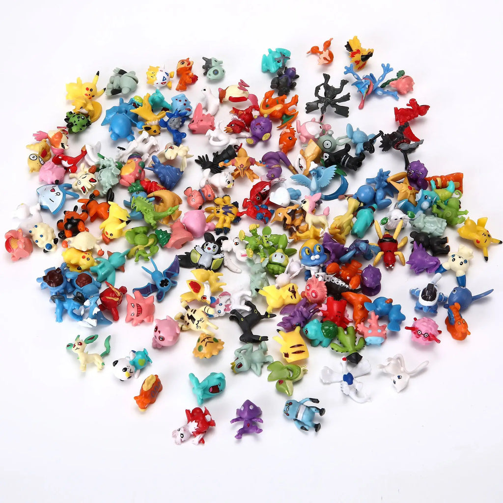 144pcs Mini Pocket Monster Action Figure Pvc Model Statue Ornament Desktop Decor Anime Collection Pc Case Doll Toy Gift