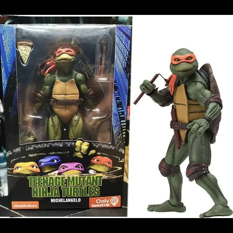 Neca Ninja Turtles 1990 Movie Version Limited Edition 7 Inch Posable Action Figure Collectible Model Toy Gift Anime Figure Model