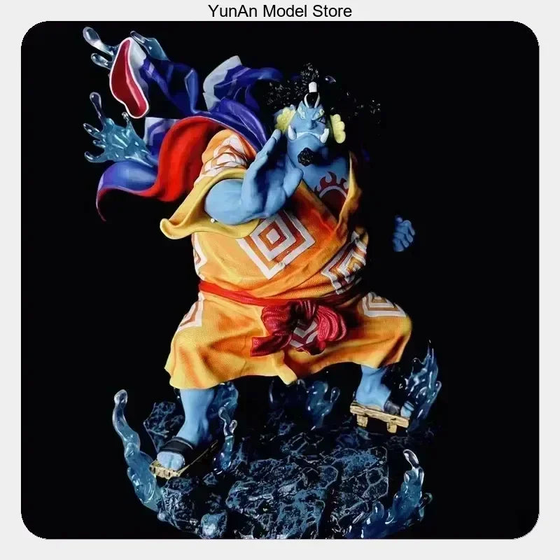 Anime Action Figure Statue Model Collection Desktop Decoration 31cm One Piece Jinbe Attack Posture