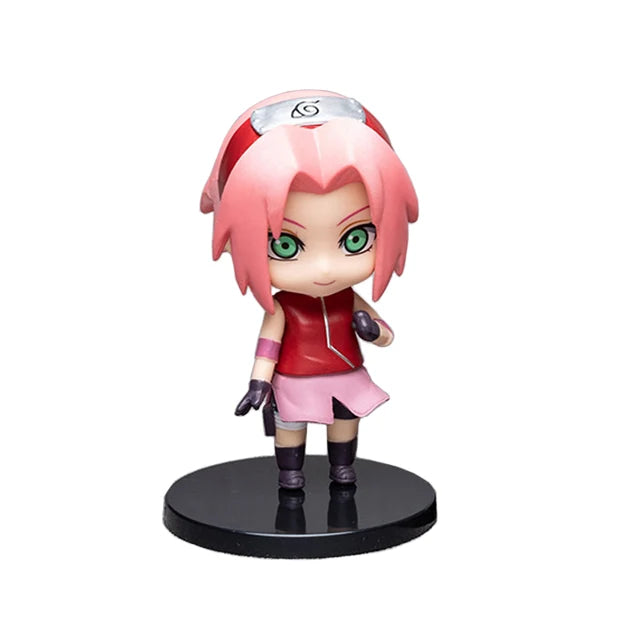 6 styles 9cm Anime Naruto Figures PVC Q Version Doll Gaara Kakashi  Figure Room Decoration Cartoon Kawaii Boy Toy Kid Gift