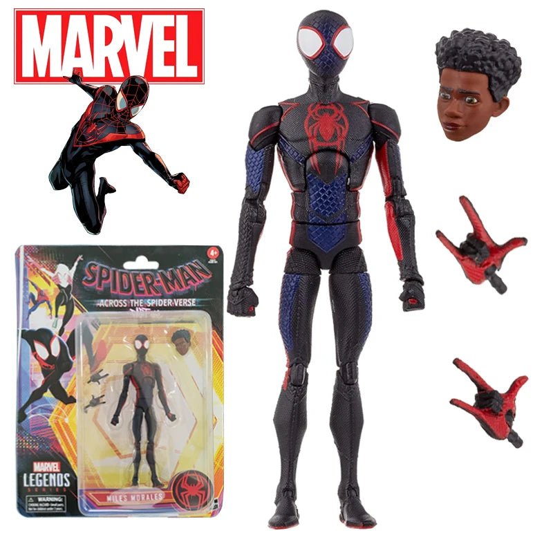 Genuine Marvel Legends Series Spider-Man: Across The Spider-Verse Miles Morales 6-inch Action Figure Toy, 3 Accessories