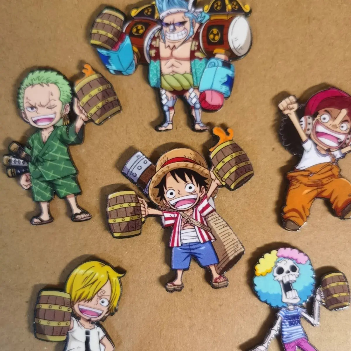 One Piece Luffy Zoro Magnetic Refrigerator Sticker Hot Sale In Stock Anime Cartoon Manga Kitchen Decor