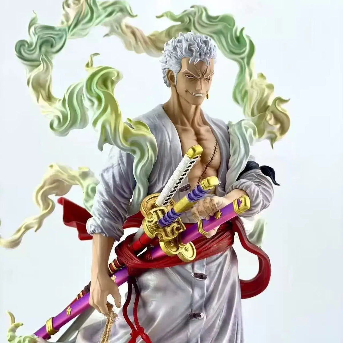 One Piece Nika Sanji Nika Zoro 28cm Anime Figure Two Headed Statue With Base PVC Collectible Model Toy Desktop Ornament Boy Gift
