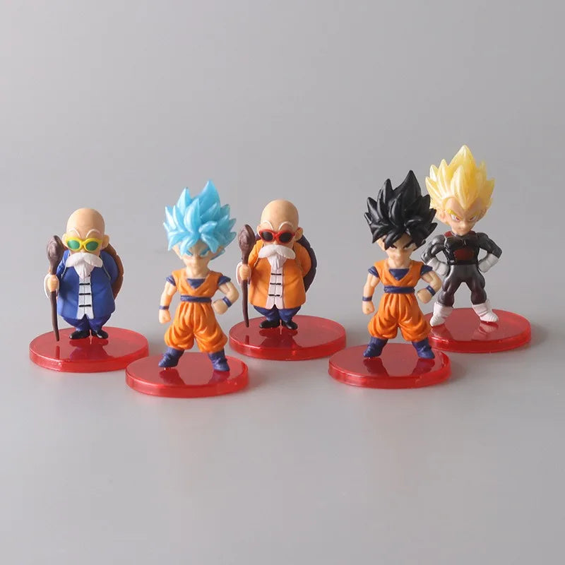 36 PCS  Dragon Ball hand-made full set of model anime Saiyan the Monkey King Vegeta Torankusu doll ornaments gifts.