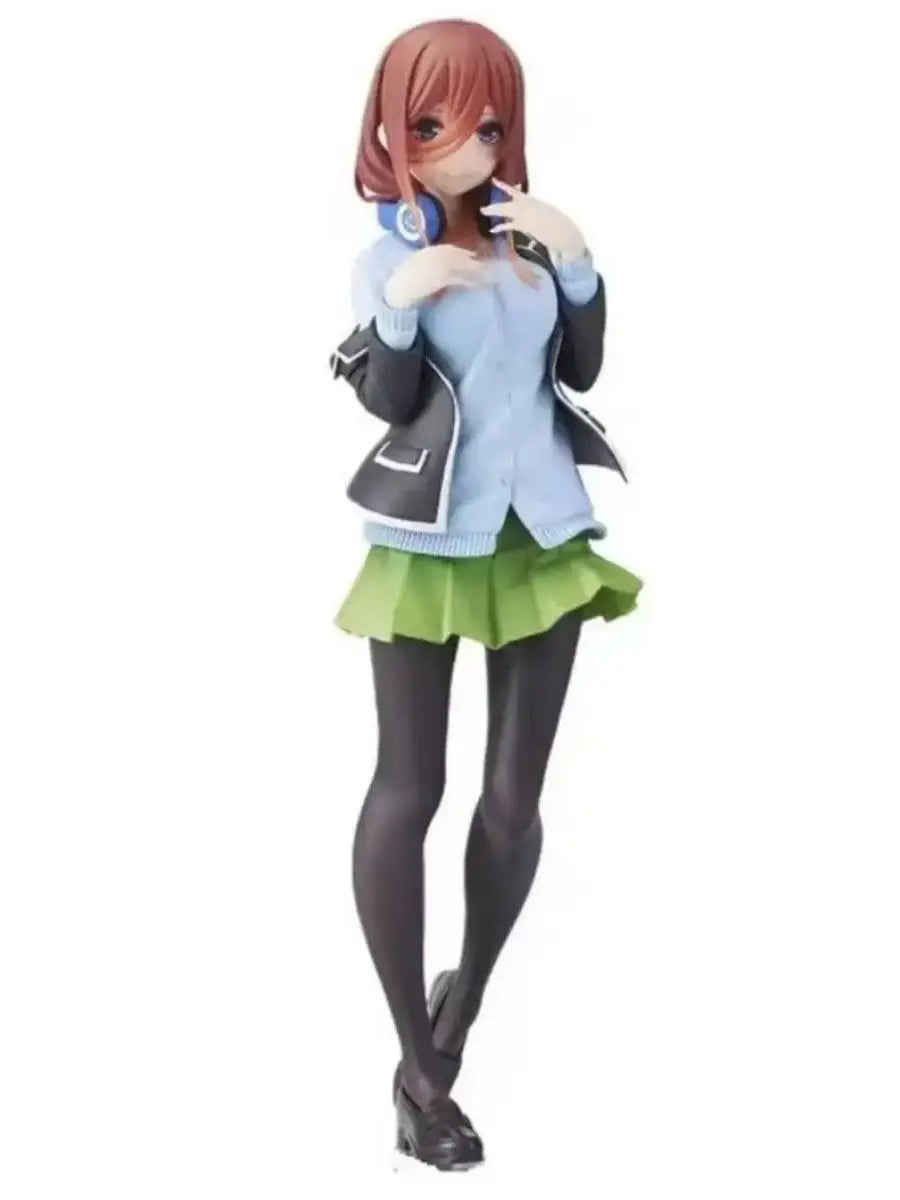 Anime The Quintessential Quintuplets Figure Miku Nakano Figuras Ichika Nino Yotsuba Itsuki School Uniform PVC Toys for Gift