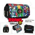 3D Anime Pen Bag Student Storage Bag Brawl Stars Cartoon Pen Box Cute Boys Girls Pencil Case