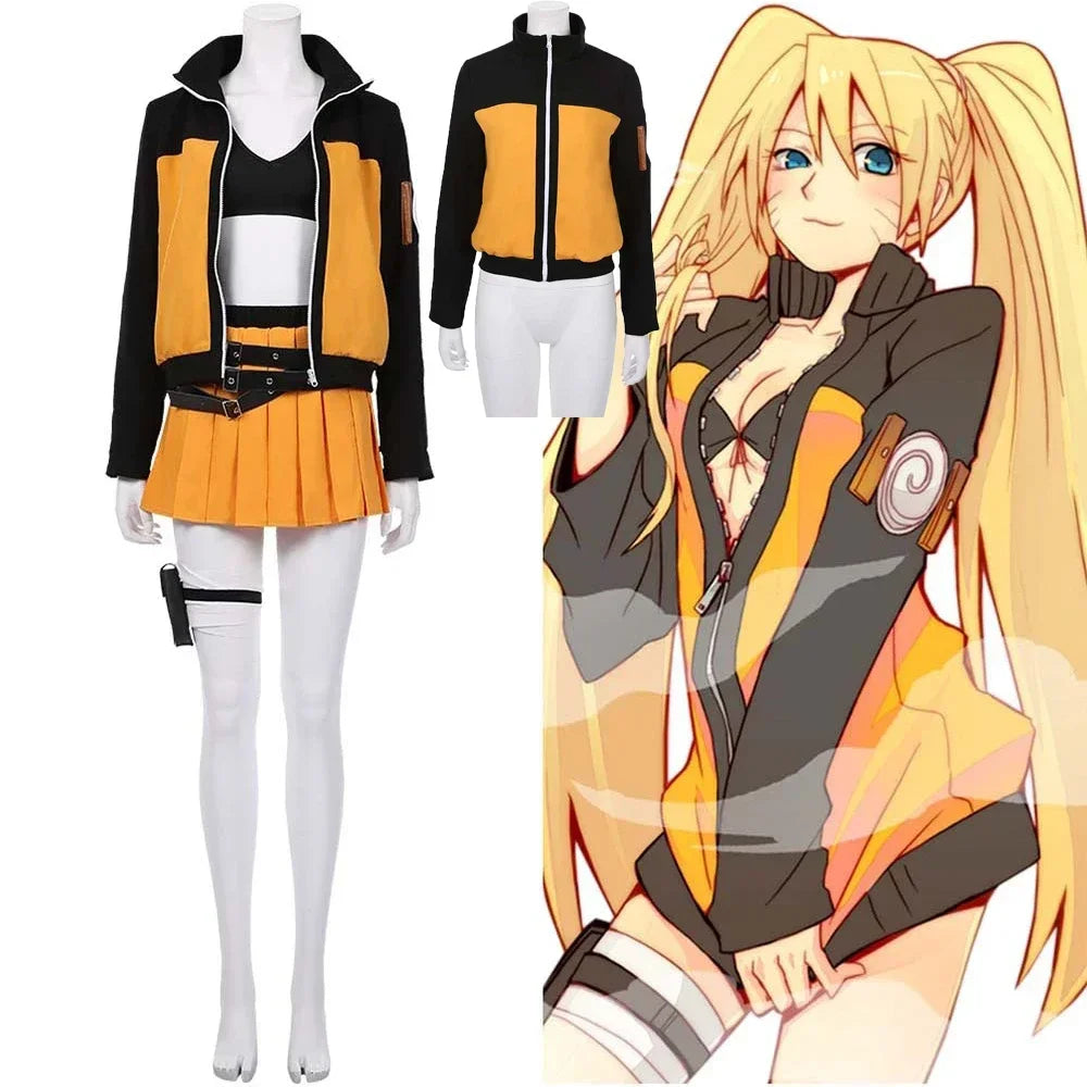 Anime Fox Uzumaki Cosplay Costume Women's Suit Uniform Suit Halloween Carnival Party Beautiful Women's Suit Dress Sexy Suit