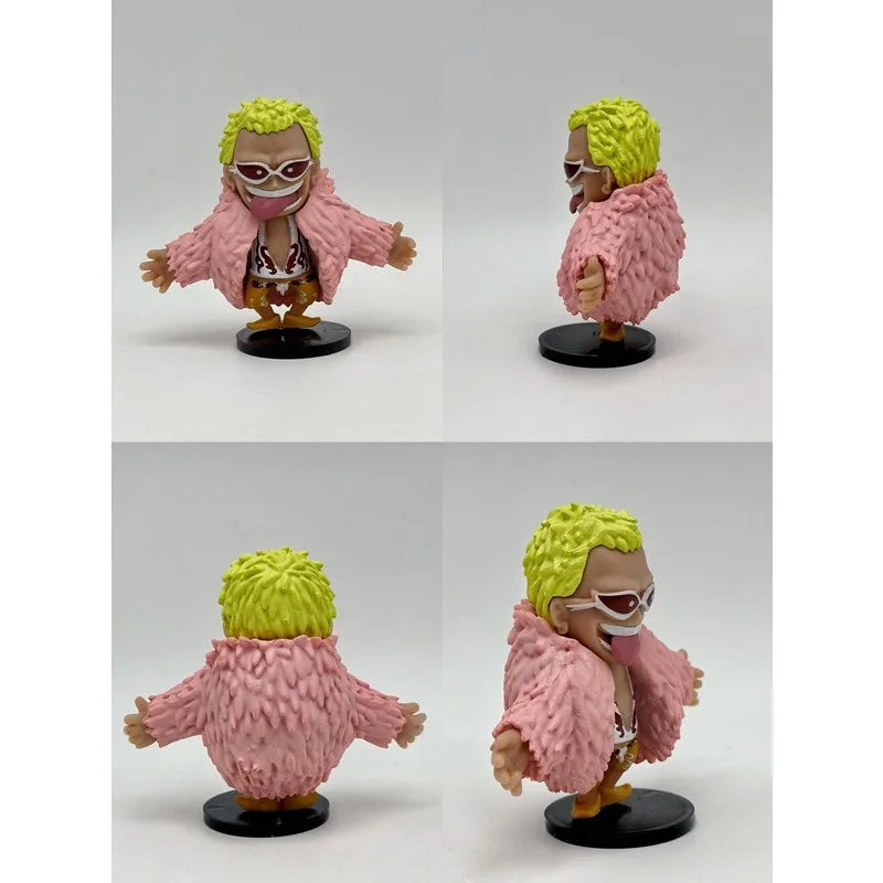 One Piece 8 mini stamps cartoon characters PVC collection seal ornaments gifts