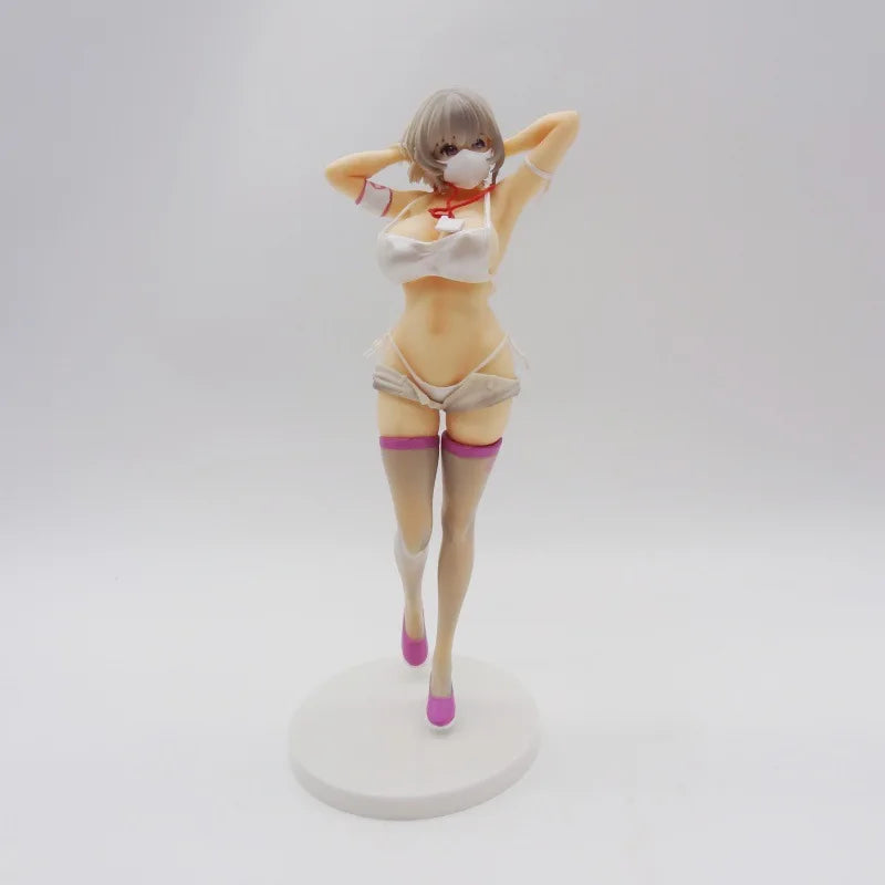 27cm Beautiful Standing Position Female Nurse Cartoon Figure Model Statue Collection Desktop Decoration Ornament Toys