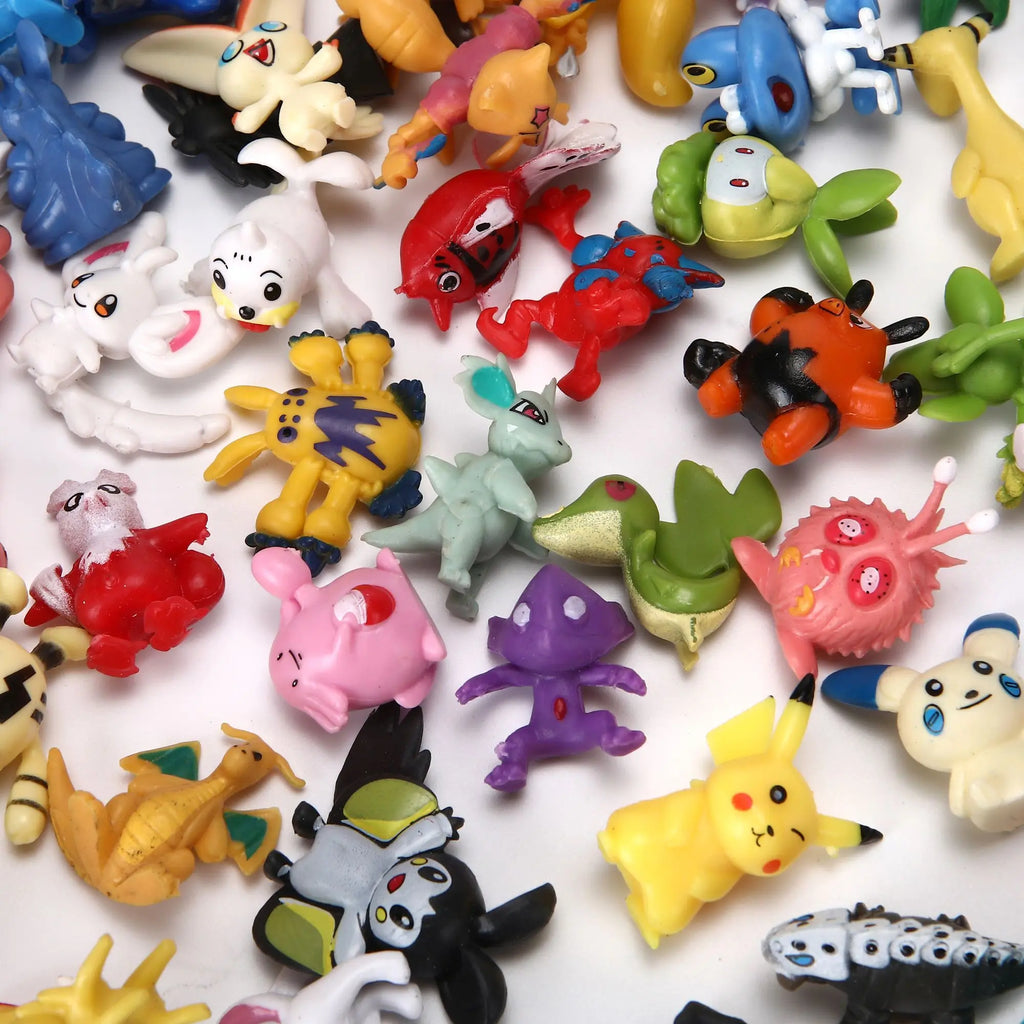 144pcs Mini Pocket Monster Action Figure Pvc Model Statue Ornament Desktop Decor Anime Collection Pc Case Doll Toy Gift