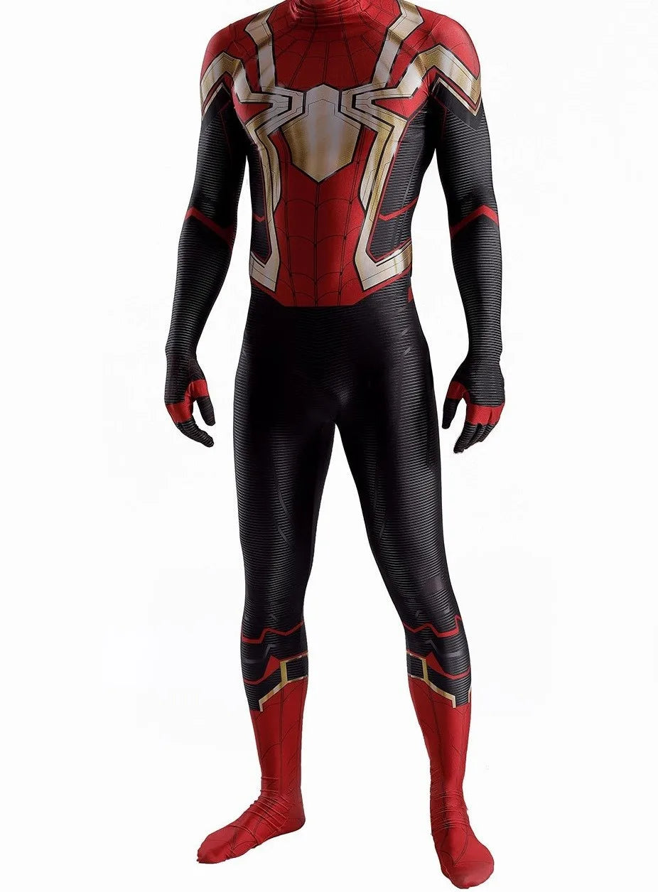 Halloween Role‑Play Bodysuit Hero Inspired Full Jumpsuit Stretchy Cosplay Outfit For Party Performance
