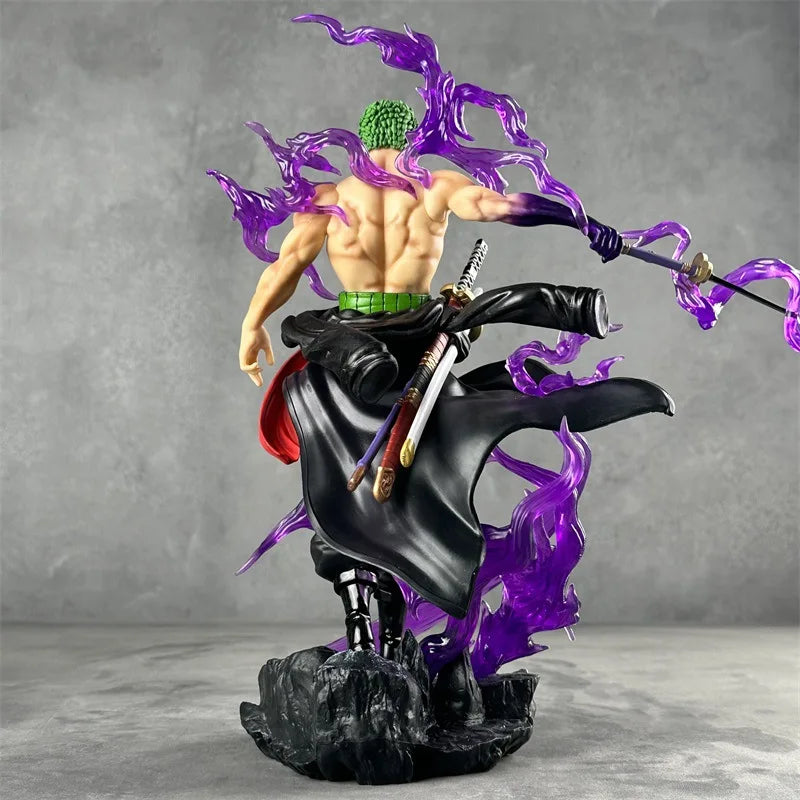 33cm One Piece Roronoa Zoro Enma Sword Wielding Standing Pose Anime Figure Statue Desktop Decoration Gift