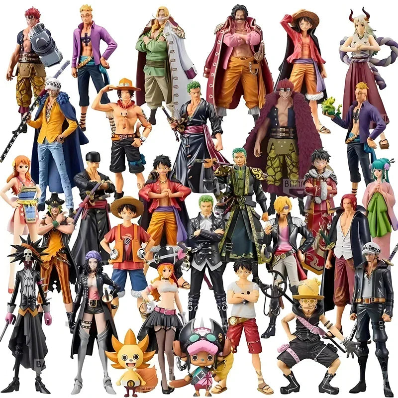 One Piece Anime PVC Figure Blind Box 5-30cm Big Middle Mini Size Luffy Zoro Sanji Character Model Surprise Gift for Collector