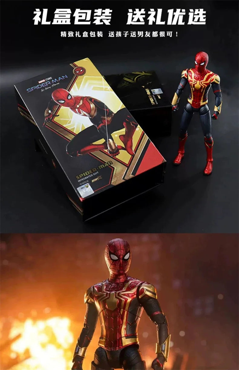 ZD Toy Iron Spider Man Advanced suit legends No Way Home Peter Parker Gold Black Red Model Action Figure Adult Collectible Toy