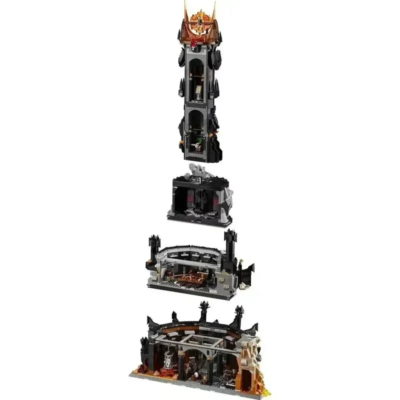2026 New Home Decoration Creative Black Tower Model Toys 5471PCS Birthday and Christmas Gifts