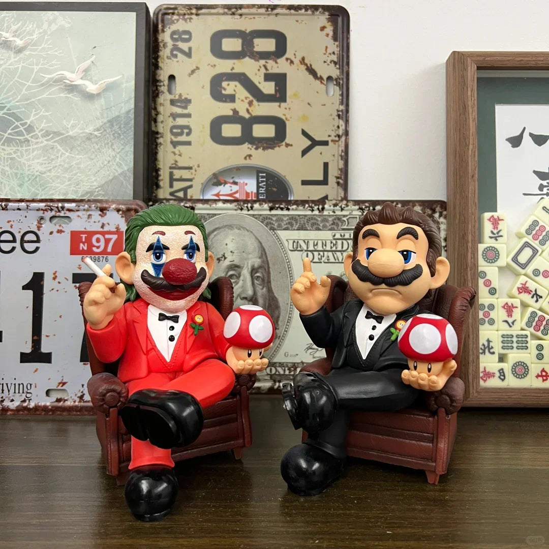 New Cosplay The Godfather The Joker With Chair Action Figure Toys Collection Movie Model PVC Doll Desktop Ornament