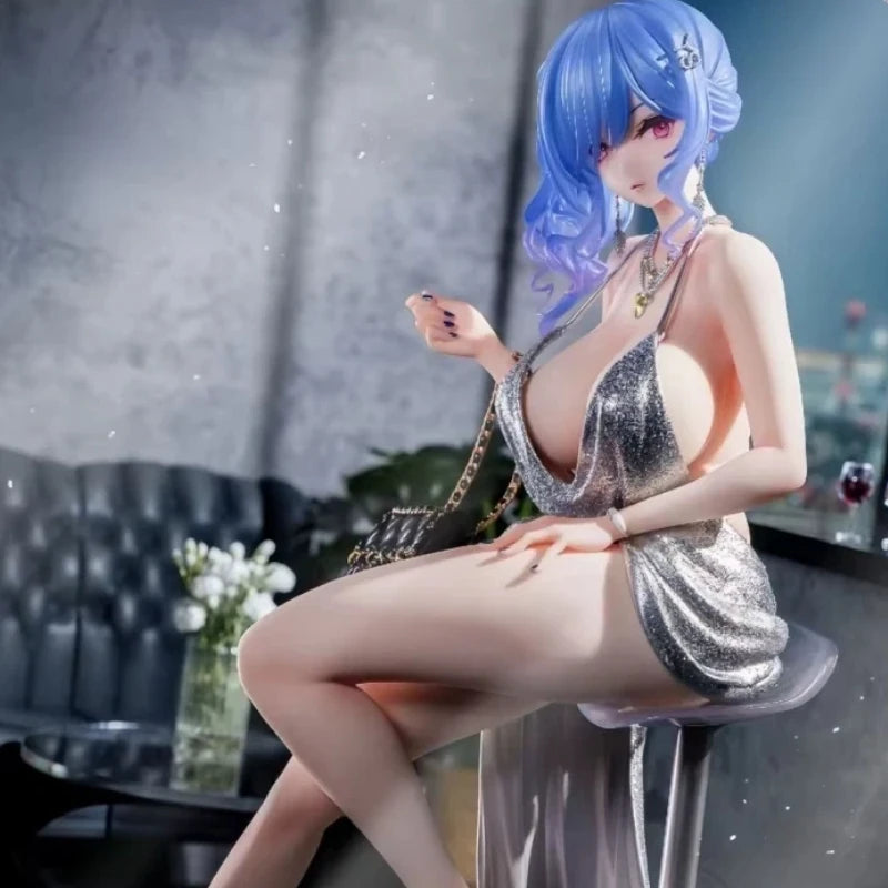 Azur Lane St. Louis Anime Figure 28cm Seated Pose Evening Dress Version Collectible Statue for Desktop Decoration Gift