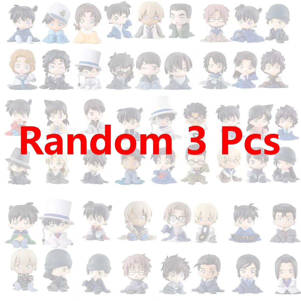 Detective Conan Sitting Pose Series Gashapon Shuichi Akai Subaru Okiya Ran Mouri Action Figure Model Toy