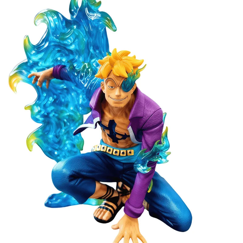 One Piece Anime Figure Marco Squatting Position Peripheral Pvc Model Scene Statue Desktop Decoration Ornaments Gift Toys