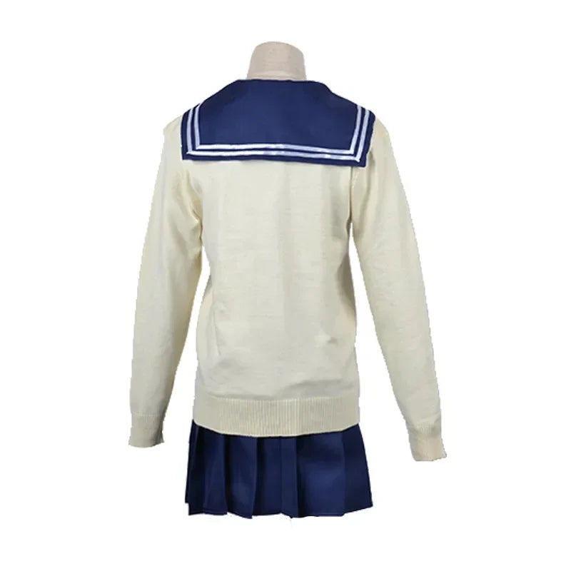 Japanese Korean Anime Cosplay Halloween Costume Women Girls Himiko Toga Cos JK Sailor Uniform Sweater Coat Wig dress up